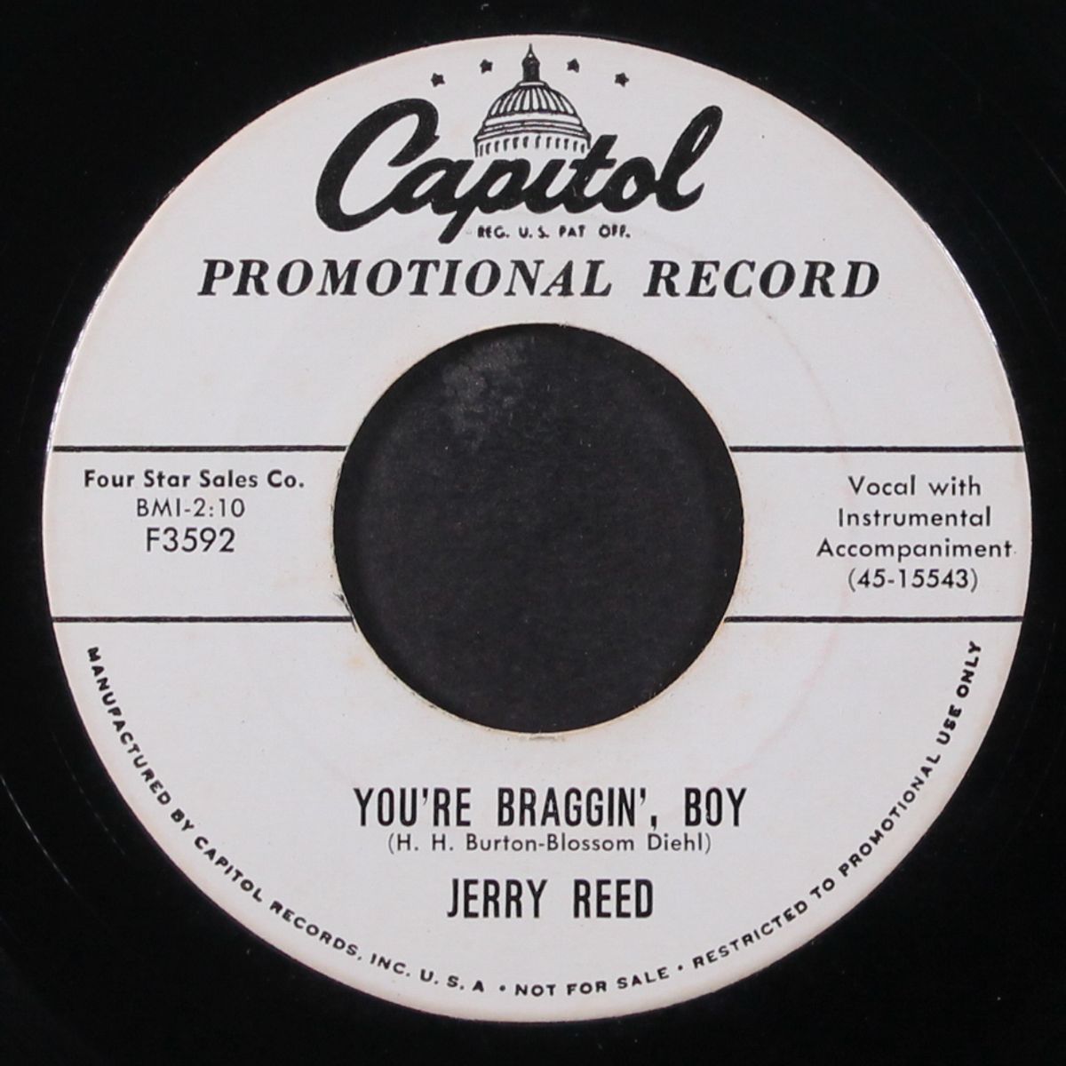 you're braggin', boy / too busy cryin' the blues by JERRY REED