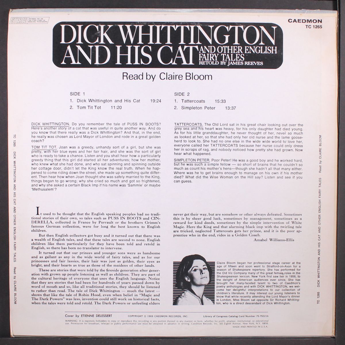 dick whittington and his cat by CLAIRE BLOOM