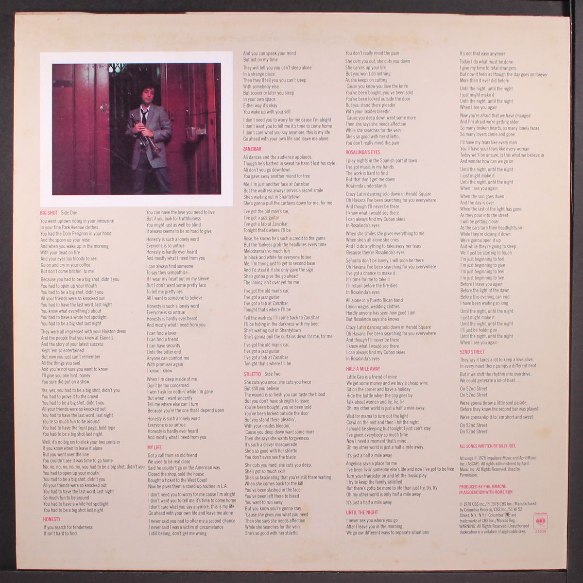 52nd street by BILLY JOEL