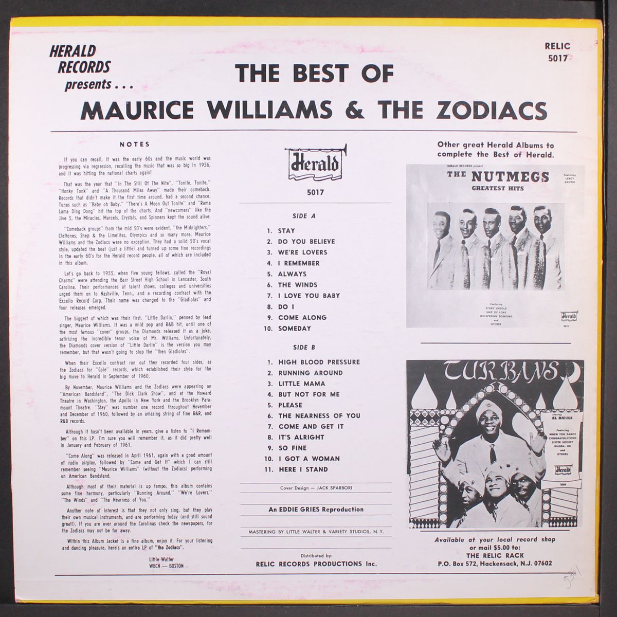 the best of by MAURICE WILLIAMS & ZODIACS