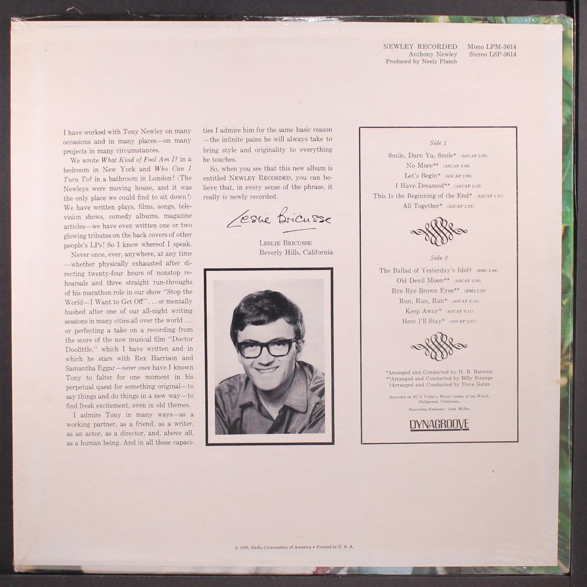 newley recorded by ANTHONY NEWLEY