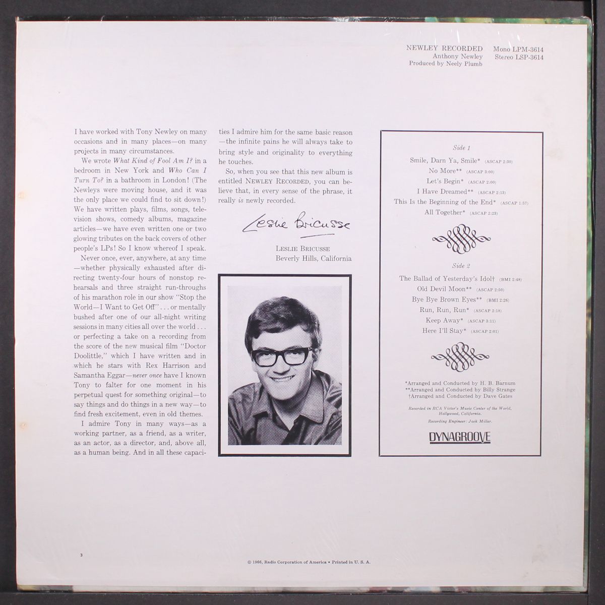 newley recorded by ANTHONY NEWLEY