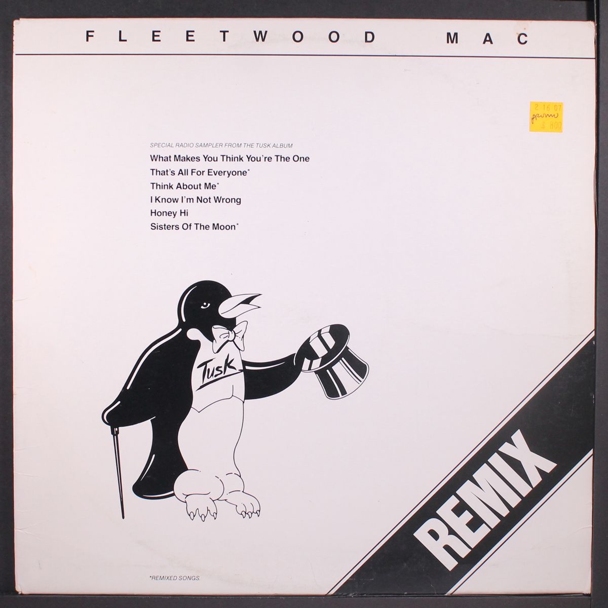 special radio sampler from 'tusk' (remix) by FLEETWOOD MAC