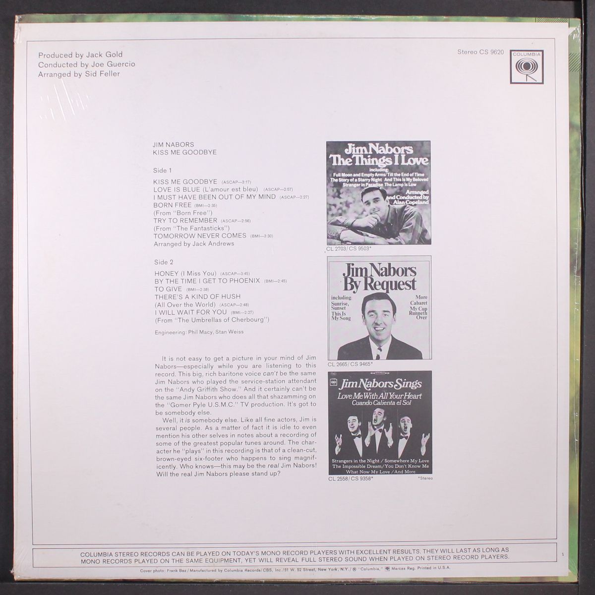 kiss me goodbye by JIM NABORS