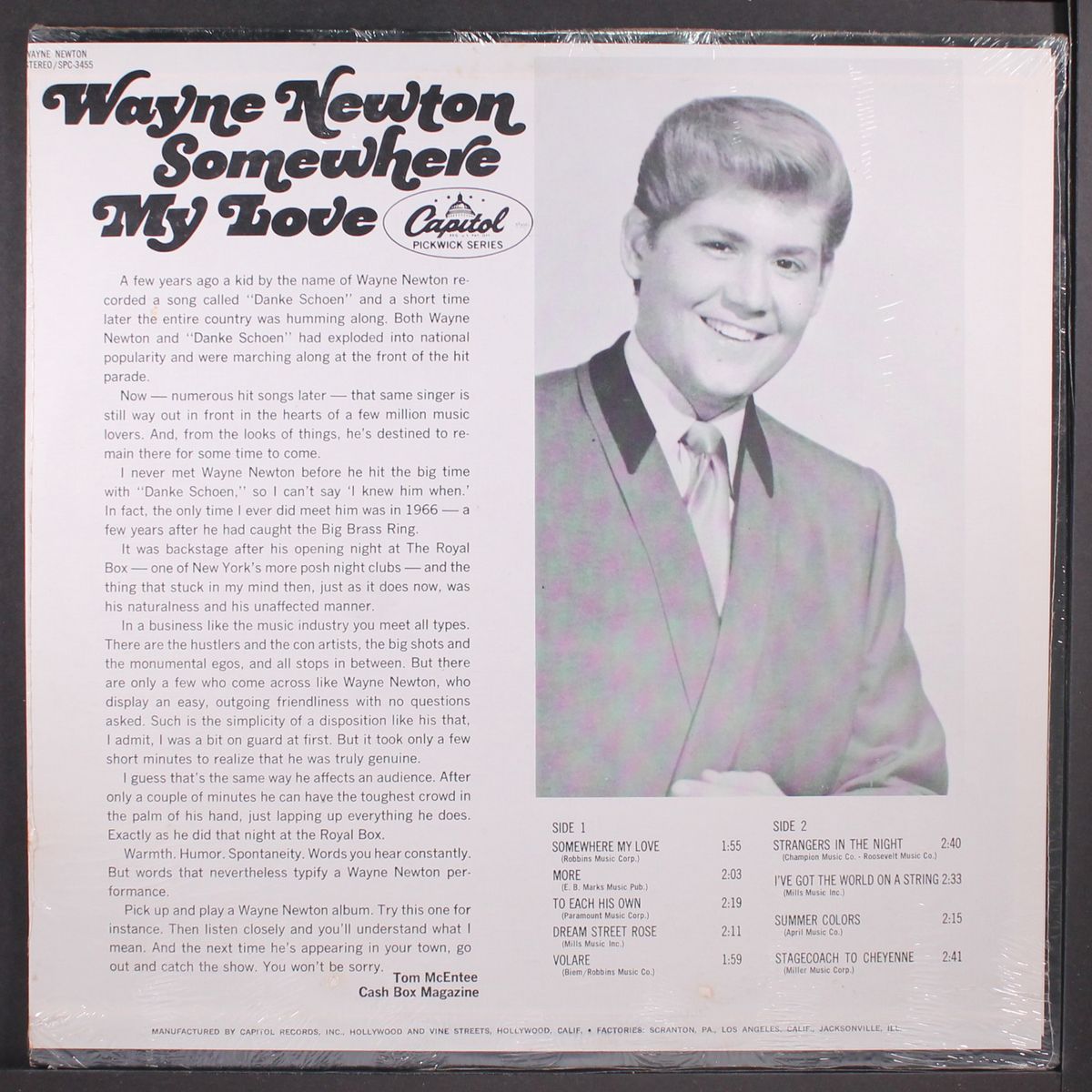 somewhere my love by WAYNE NEWTON