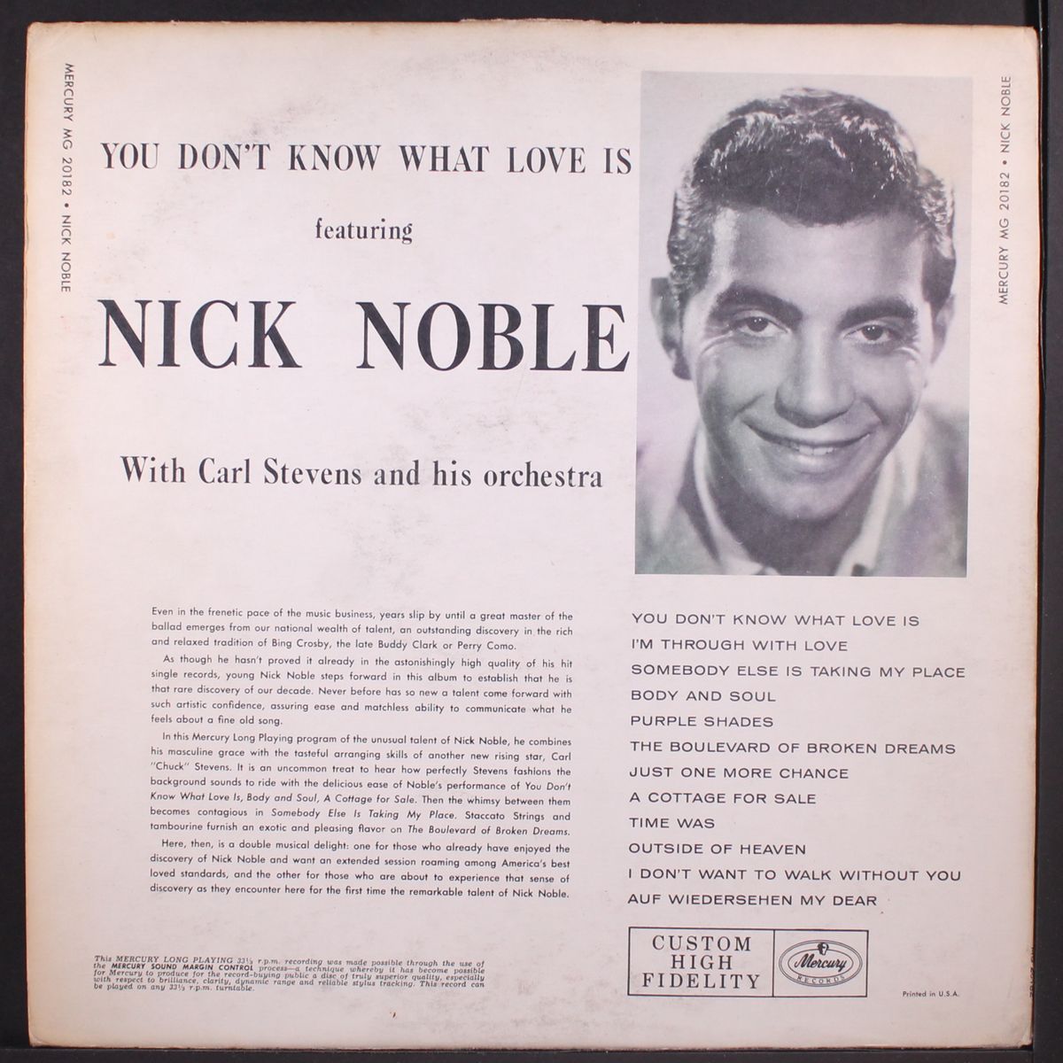 you don't know what love is by NICK NOBLE