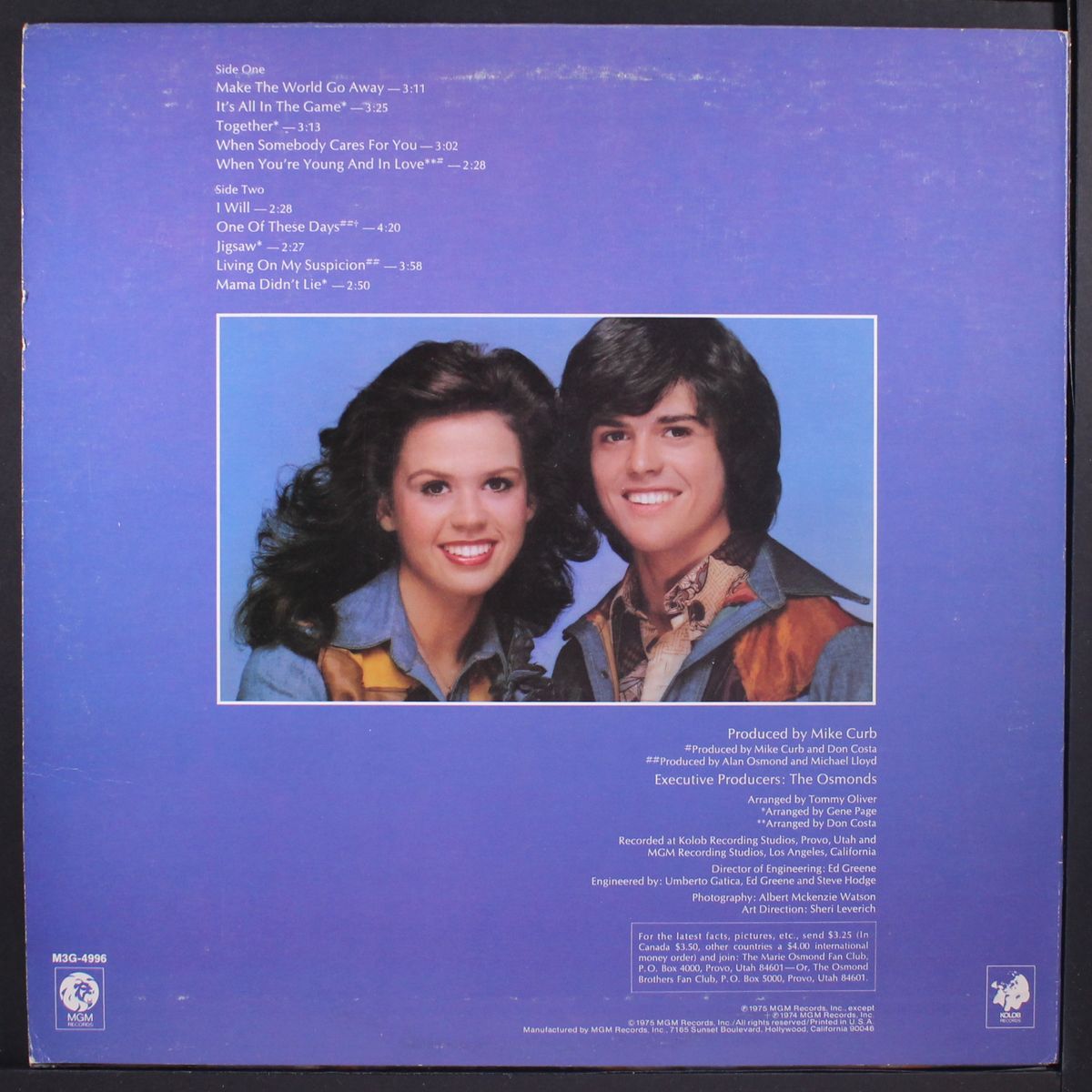 make the world go away by DONNY & MARIE OSMOND
