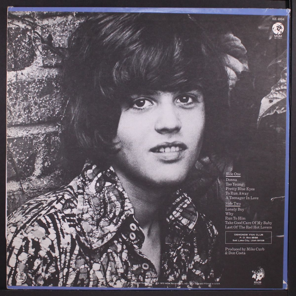 too young by DONNY OSMOND