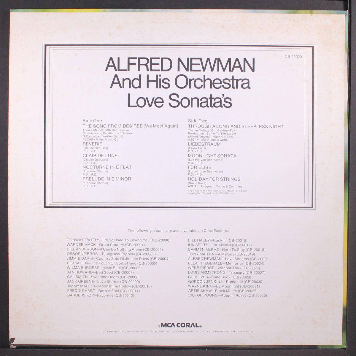 love sonatas by ALFRED NEWMAN