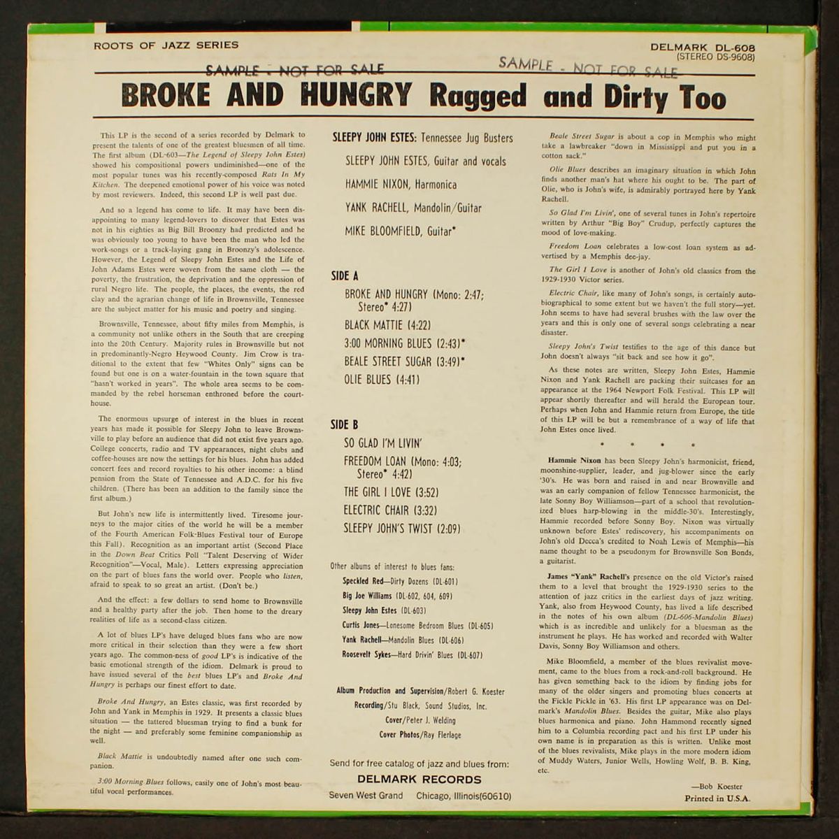 broke and hungry by SLEEPY JOHN ESTES