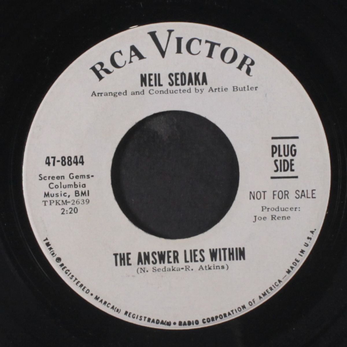 the answer lies within / grown up games by NEIL SEDAKA