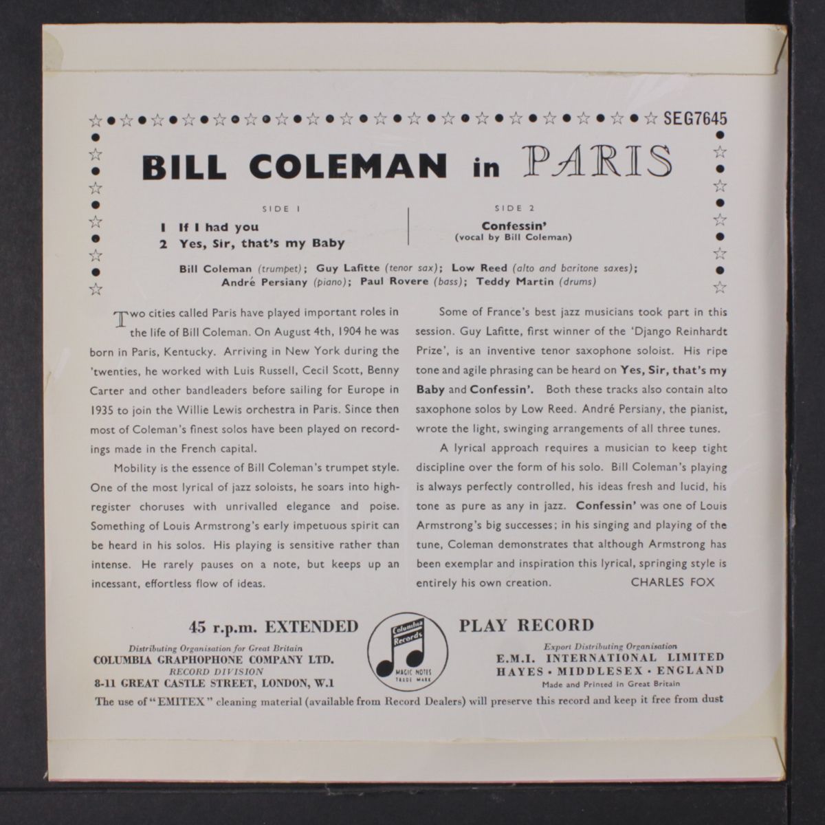 in paris by BILL COLEMAN