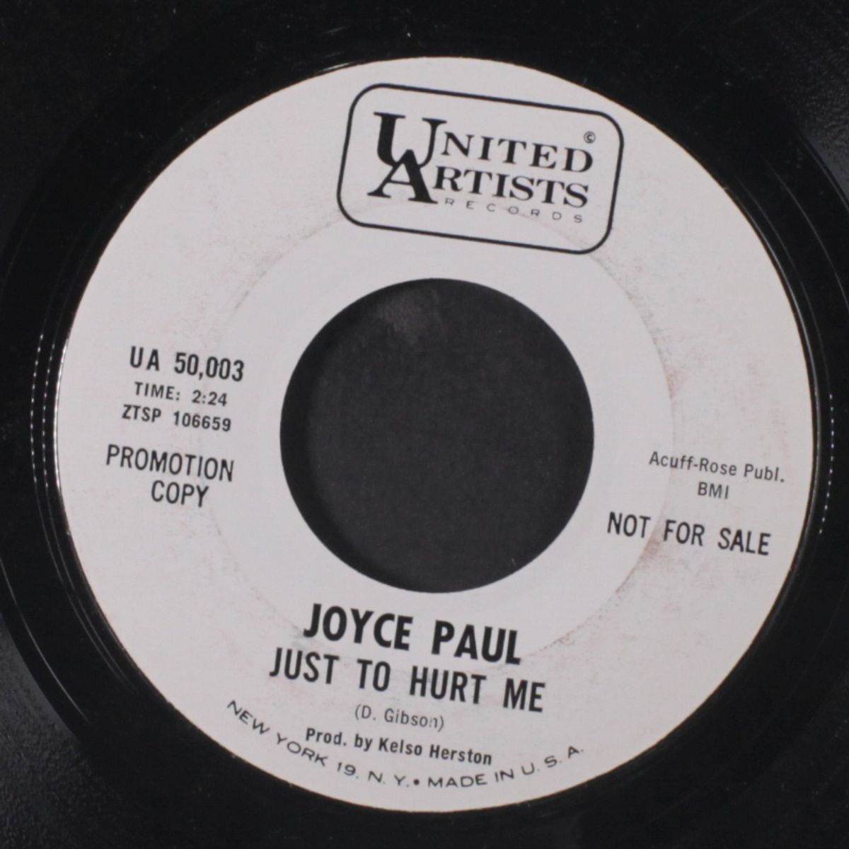 kiss away my yesterday / just to hurt me by JOYCE PAUL