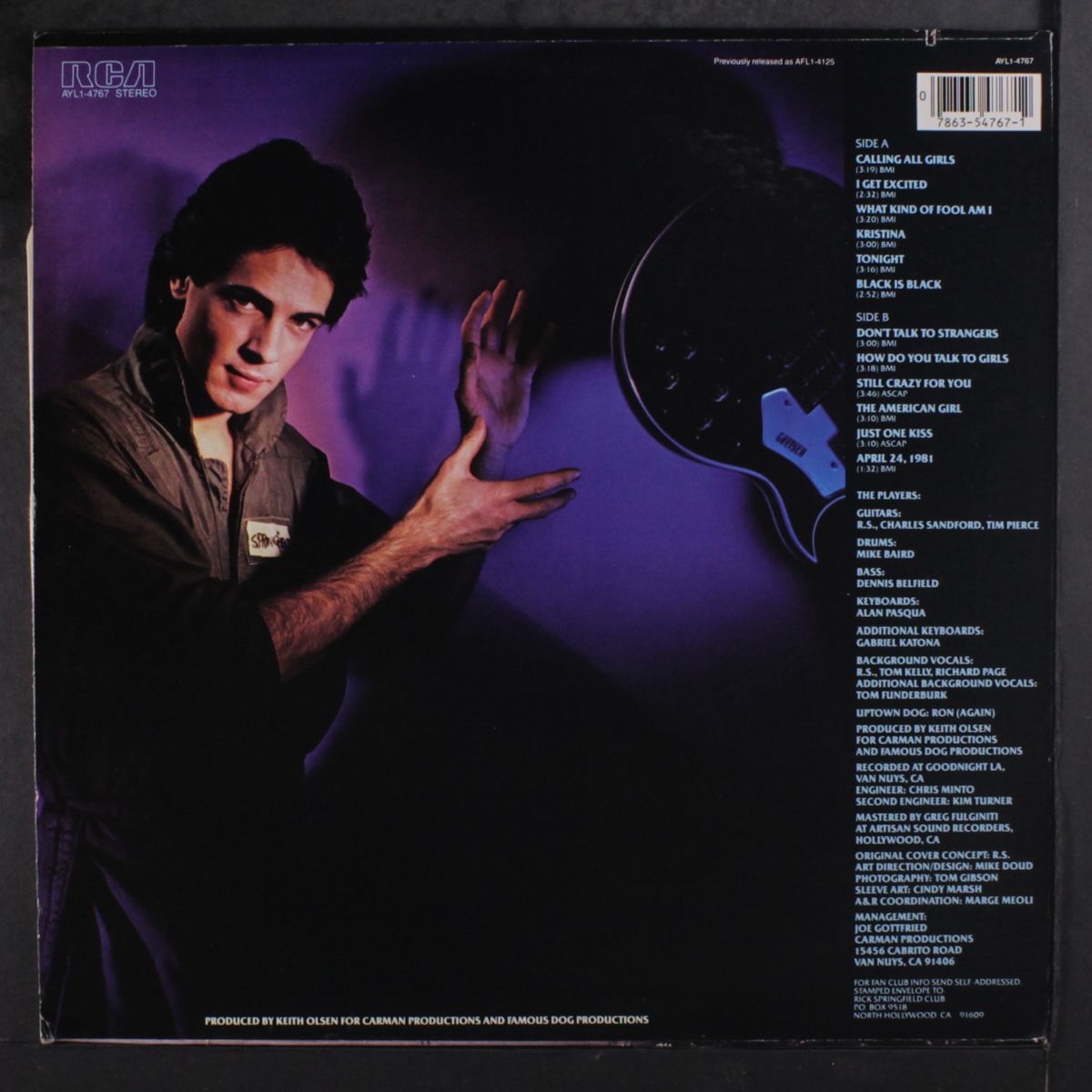 success hasn't spoiled me yet by RICK SPRINGFIELD