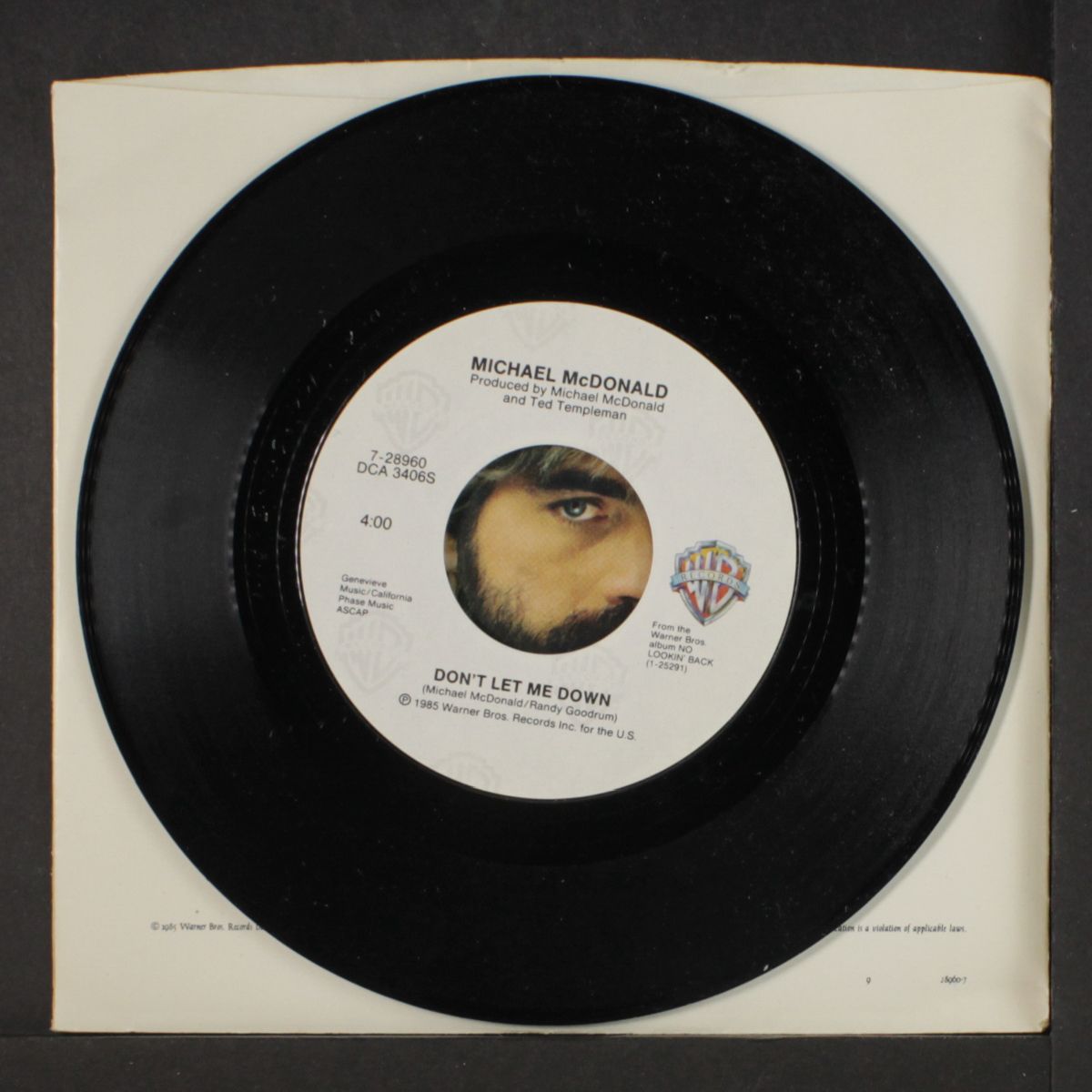 no lookin' back / don't let me do it by MICHAEL MCDONALD