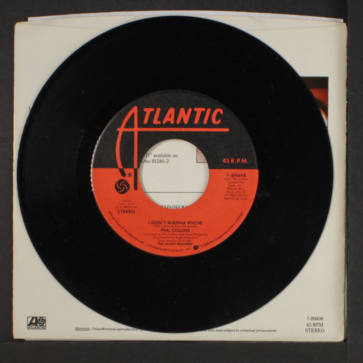 separate lives / i don't wanna know by PHIL COLLINS & MARILYN MARTIN