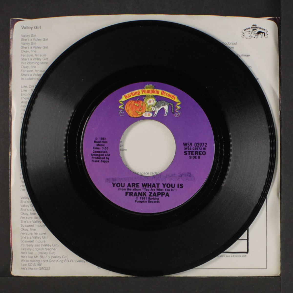 valley girl / you are what you is by FRANK & MOON ZAPPA