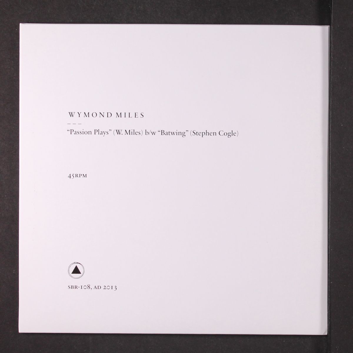 passion plays / batwing by WYMOND MILES