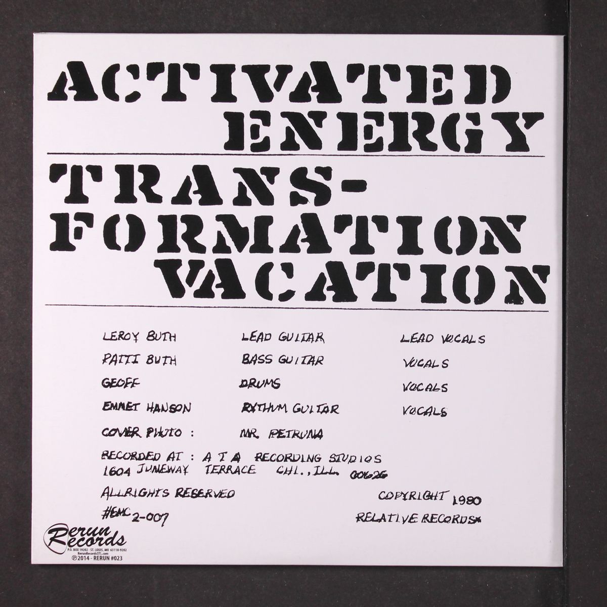 activated energy / transformation vacation by LUBRICANTS
