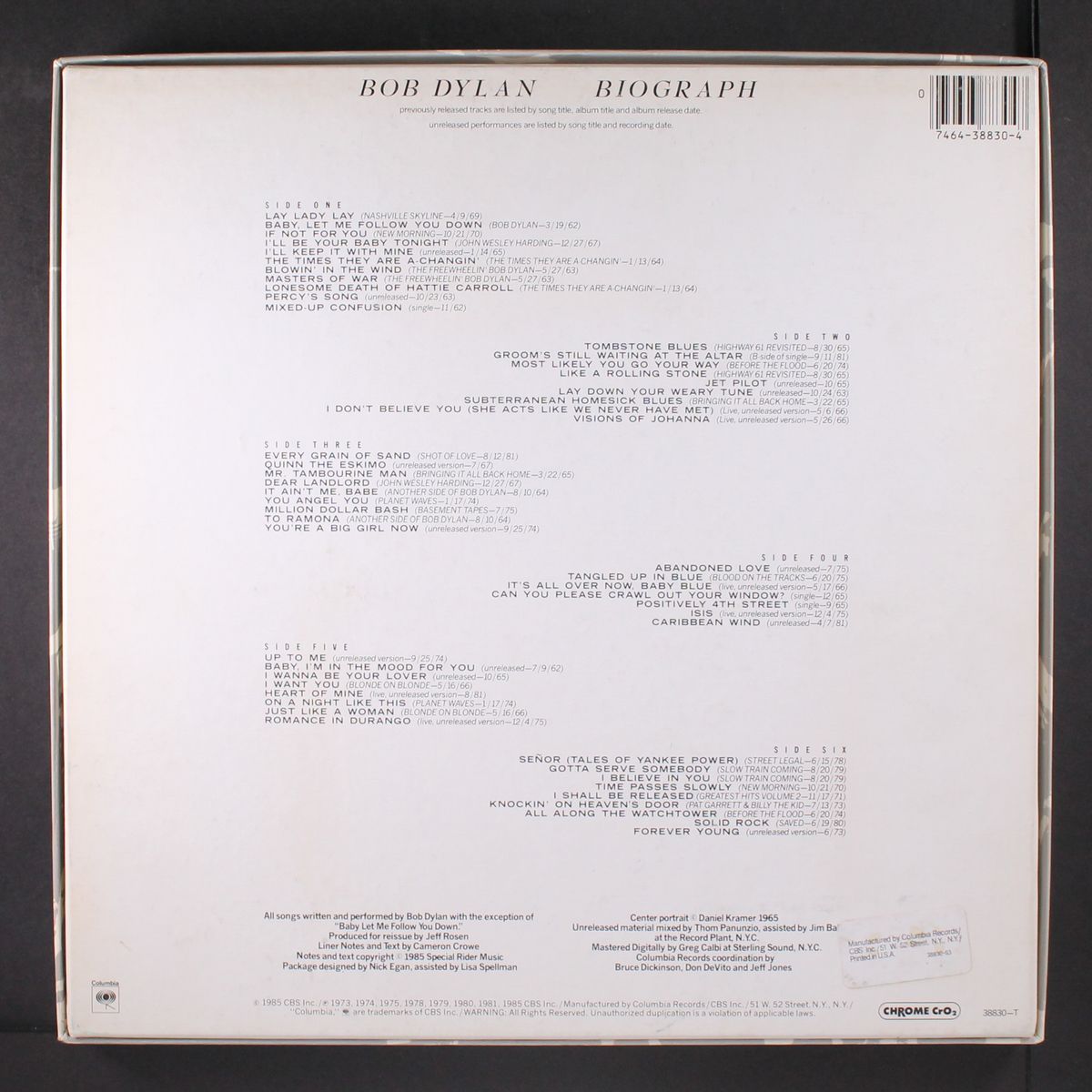 biograph by BOB DYLAN
