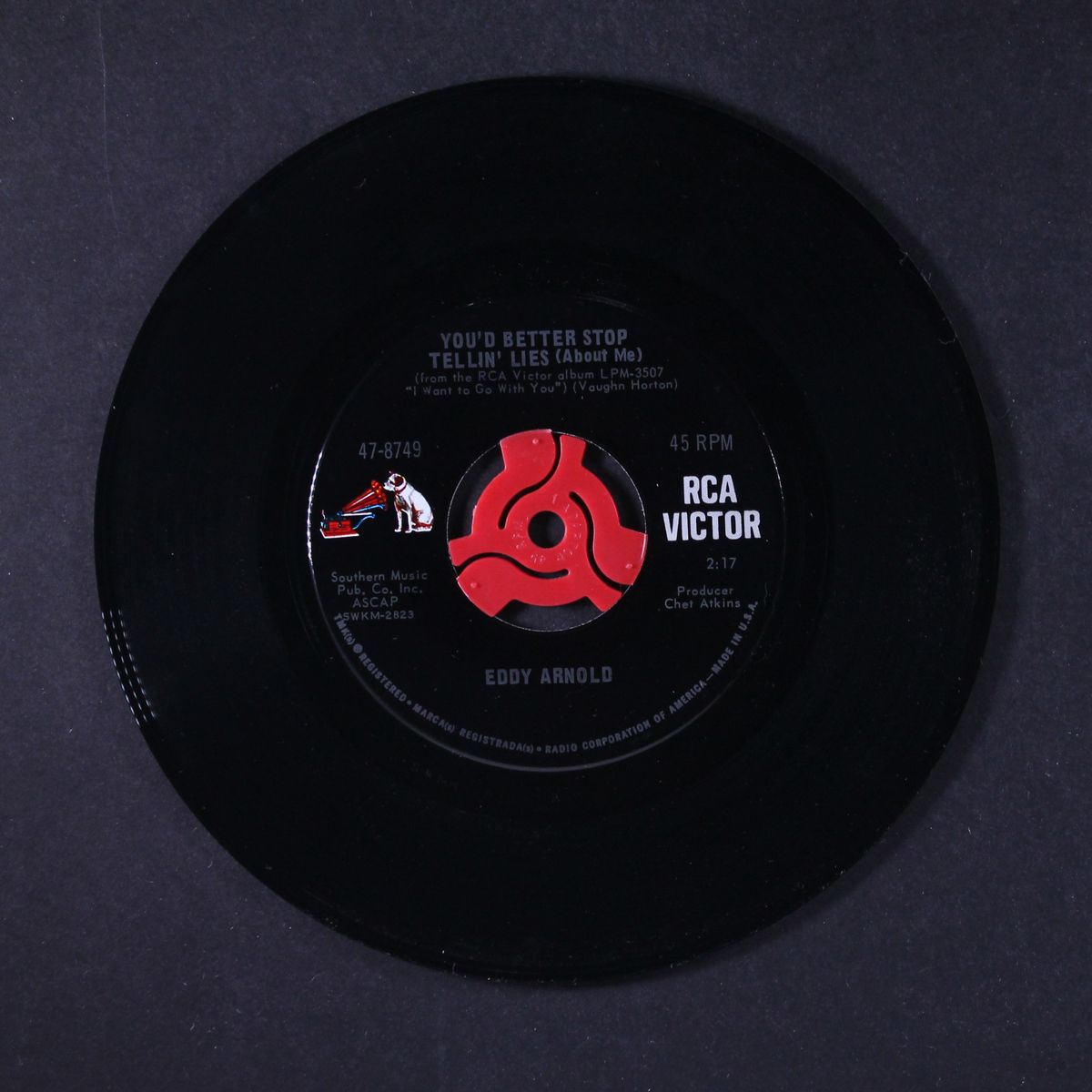 i want to go with you / you'd better stop telling lies by EDDY ARNOLD