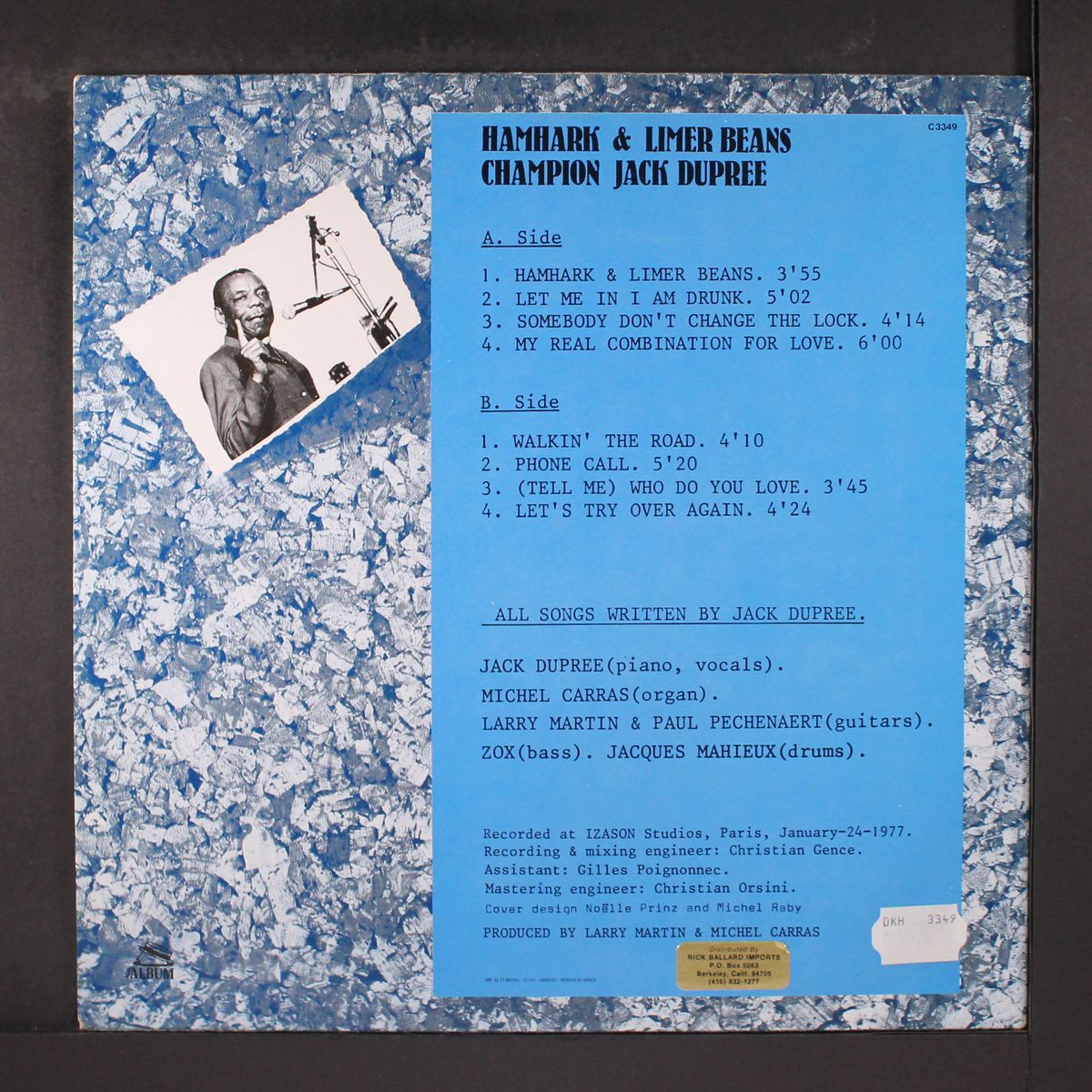 hamhark and limer beans by CHAMPION JACK DUPREE