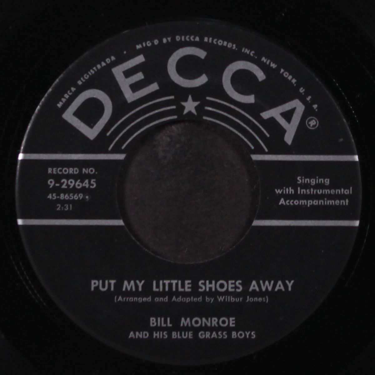 put my little shoes away / wheel hoss by BILL MONROE
