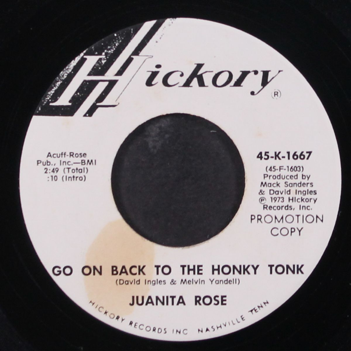 tonight i'm wantin' you again / go on back to the honky tonk by JUANITA ROSE