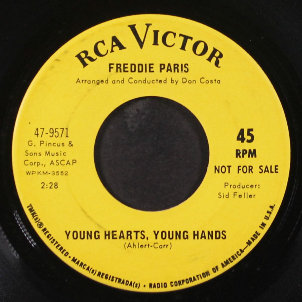 there she goes / young hearts, young hands by FREDDIE PARIS
