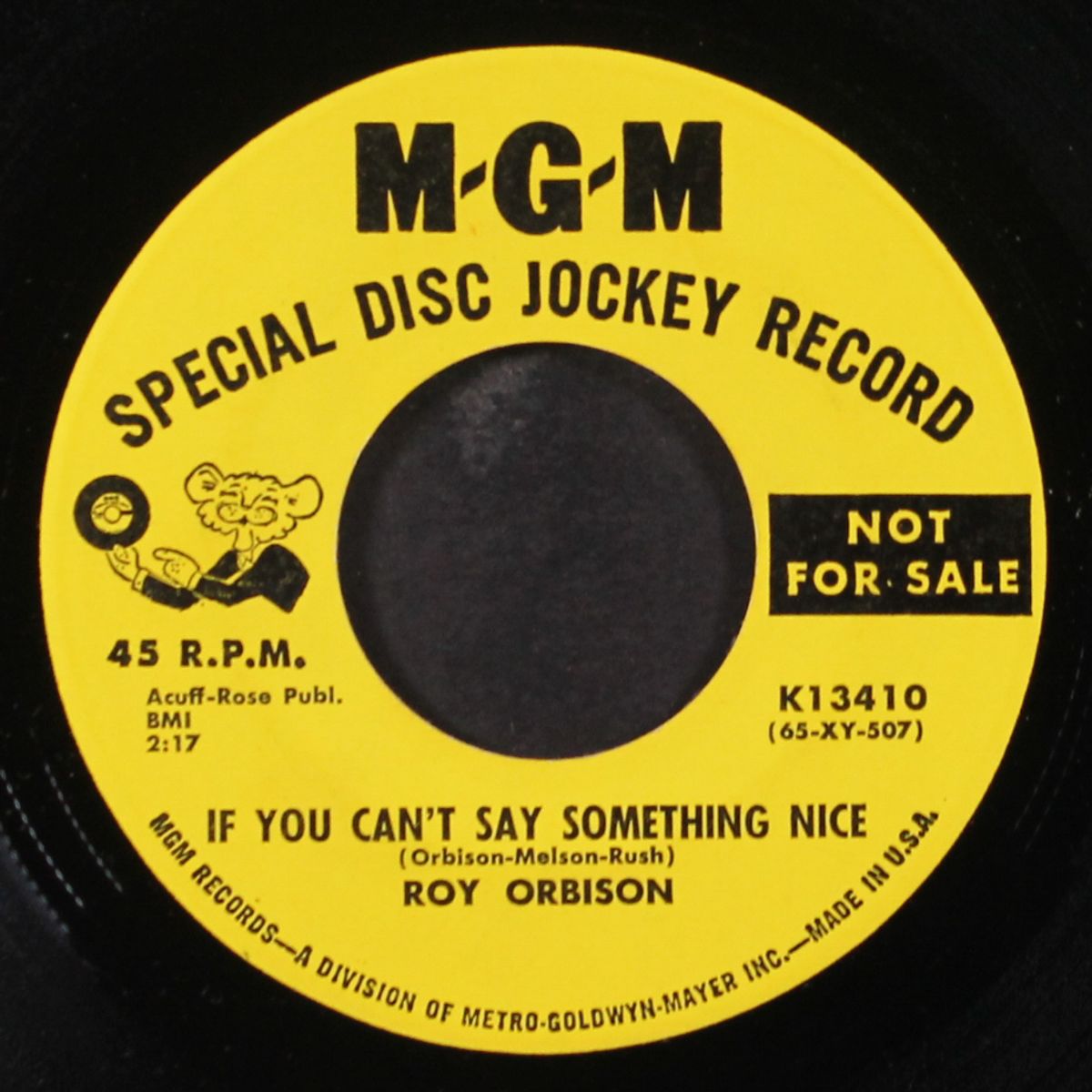 crawling back / if you can't say something nice by ROY ORBISON