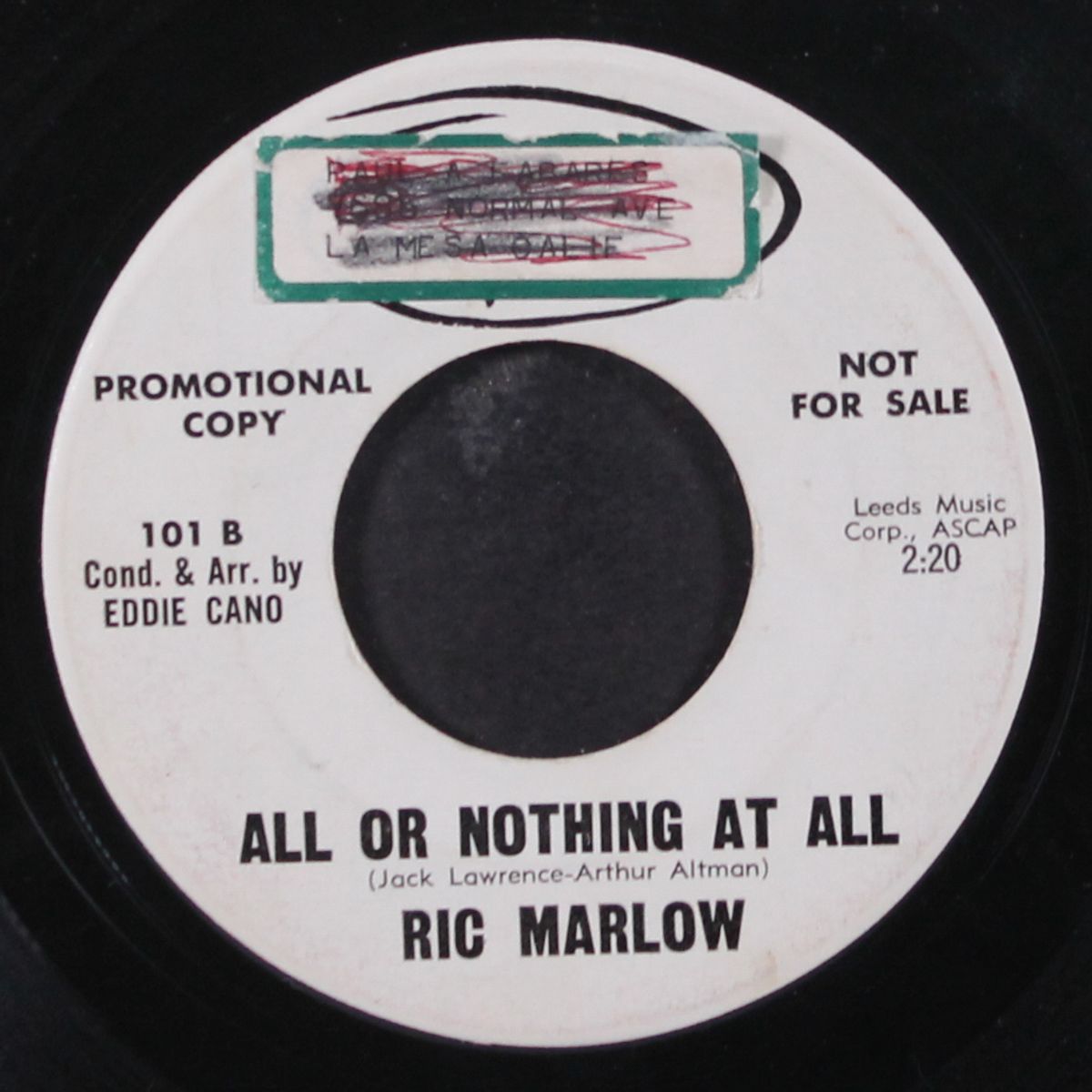 taste of honey / all or nothing at all by RIC MARLOW