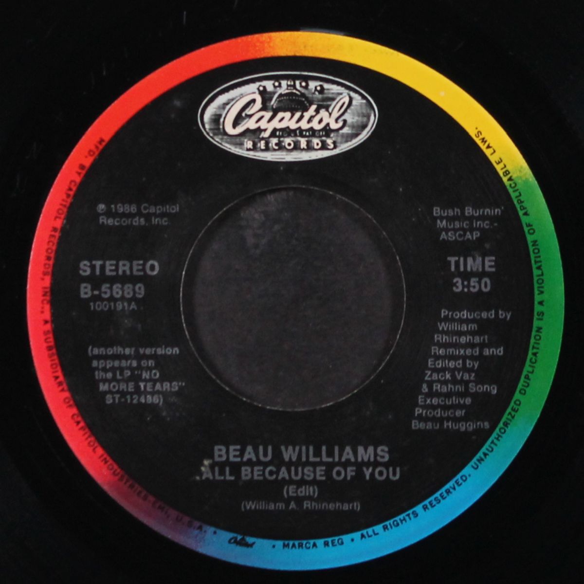 all because of you / been too long by BEAU WILLIAMS