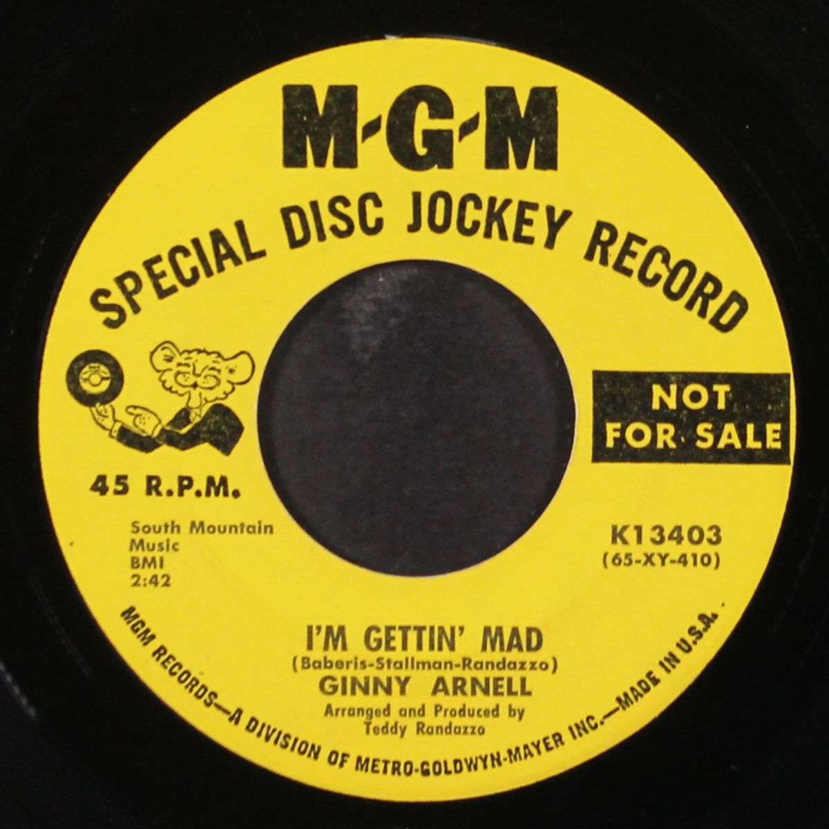 i'm gettin' mad / i'm so afraid of loving you by GINNY ARNELL