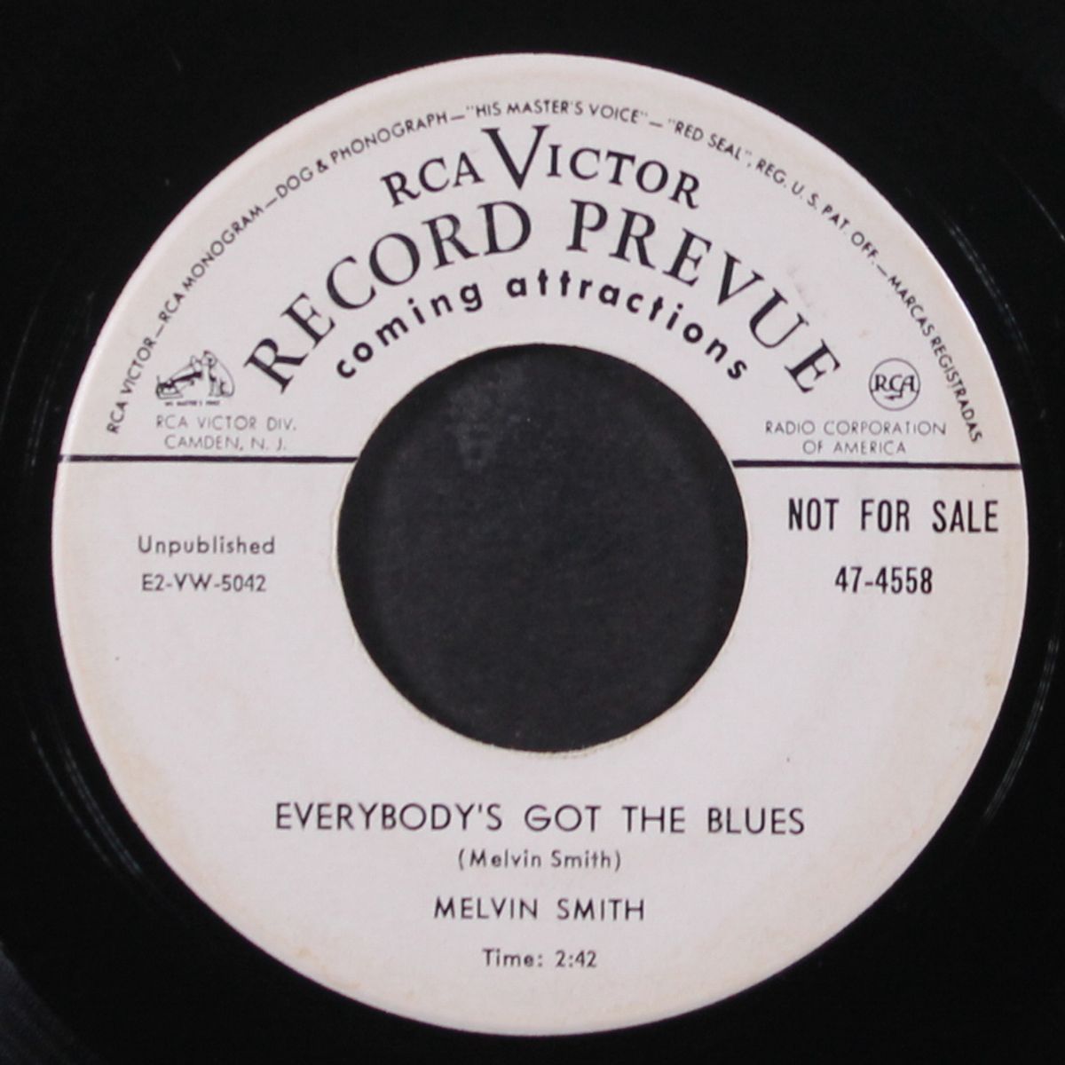 california baby / everybody's got the blues by MELVIN SMITH