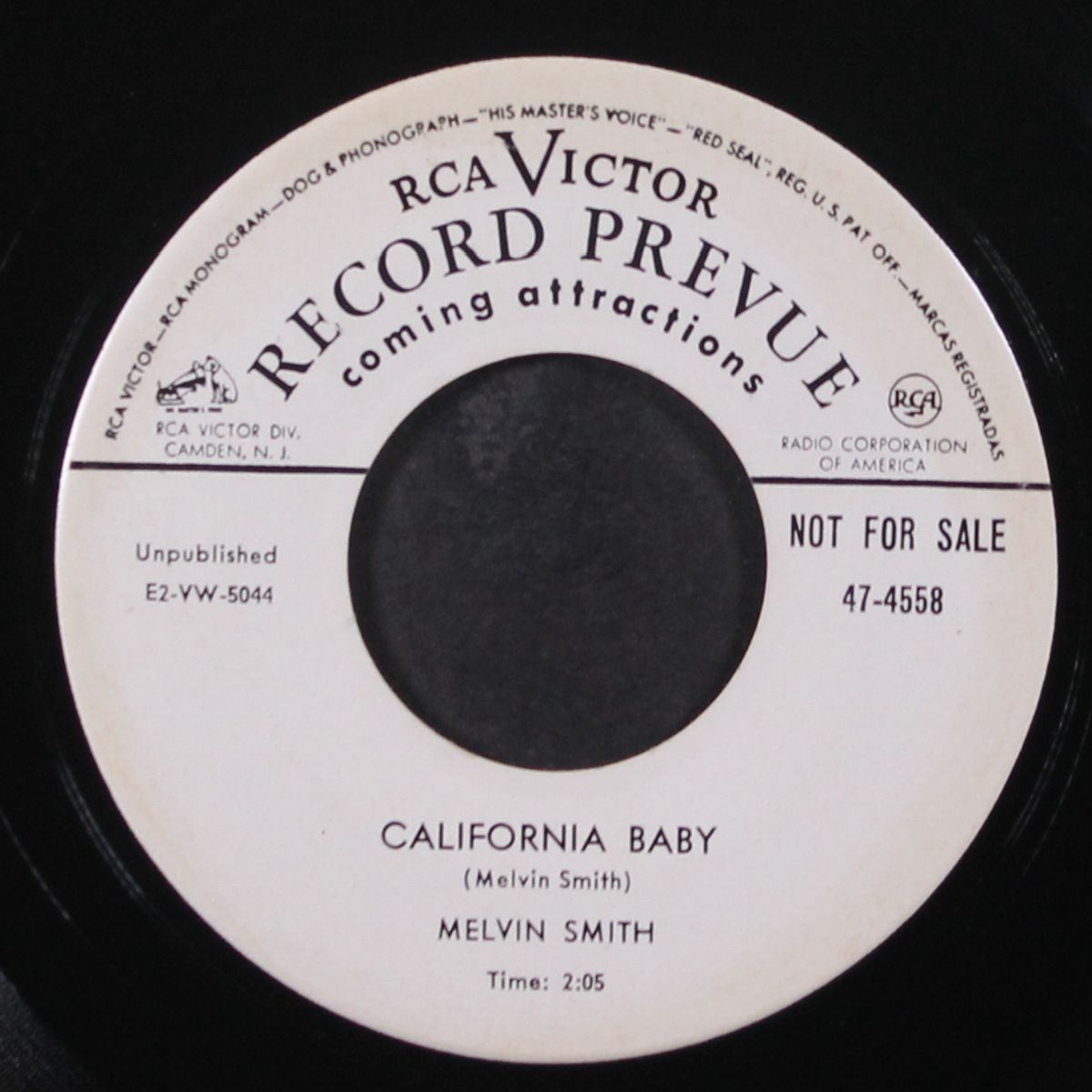 california baby / everybody's got the blues by MELVIN SMITH