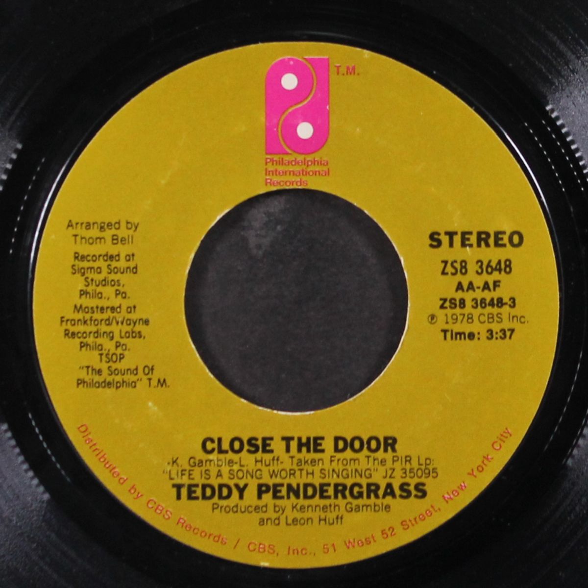 close the door / get up, get down, get funky, get loose by TEDDY PENDERGRASS