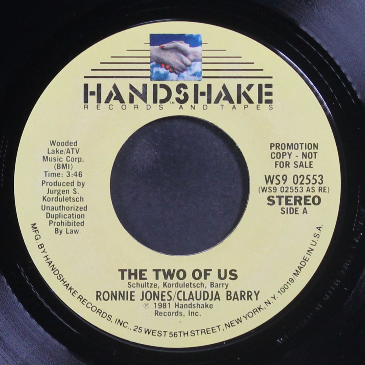 the two of us / same by RONNIE JONES & CLAUDJA BARRY