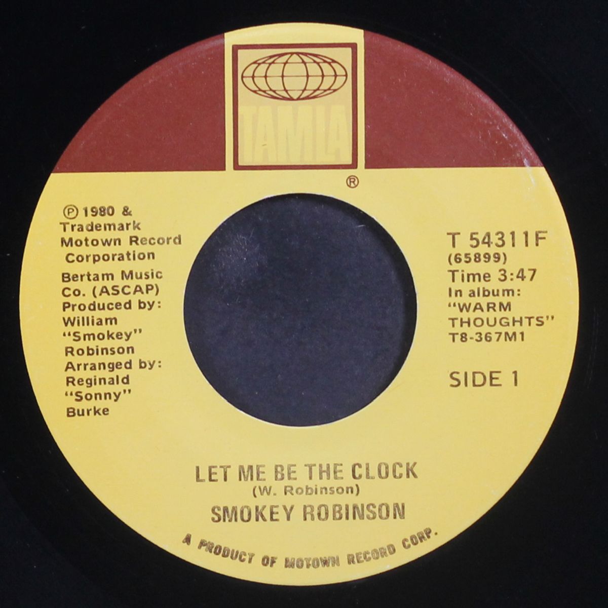 let me be the clock by SMOKEY ROBINSON