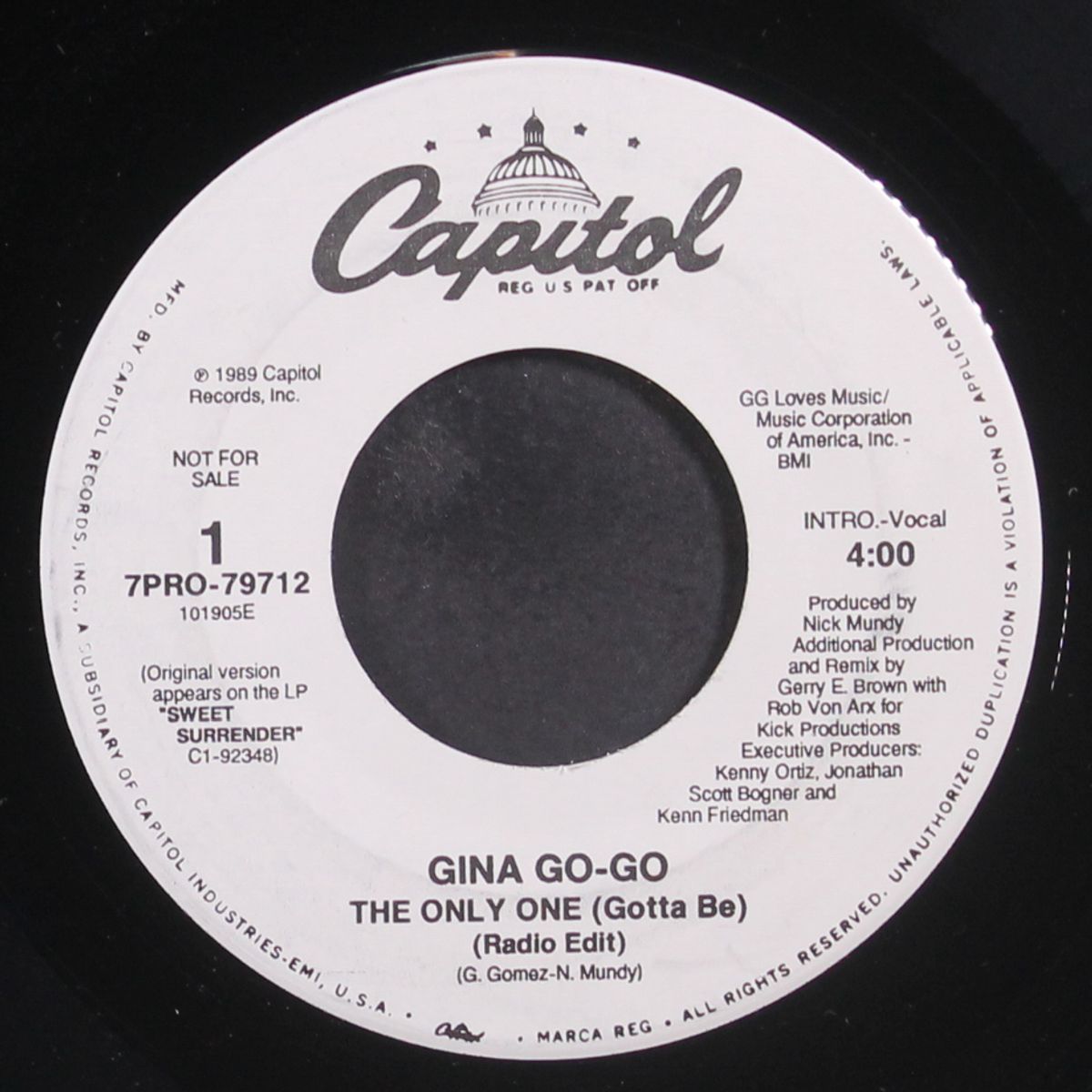 the only one by GINA GO-GO