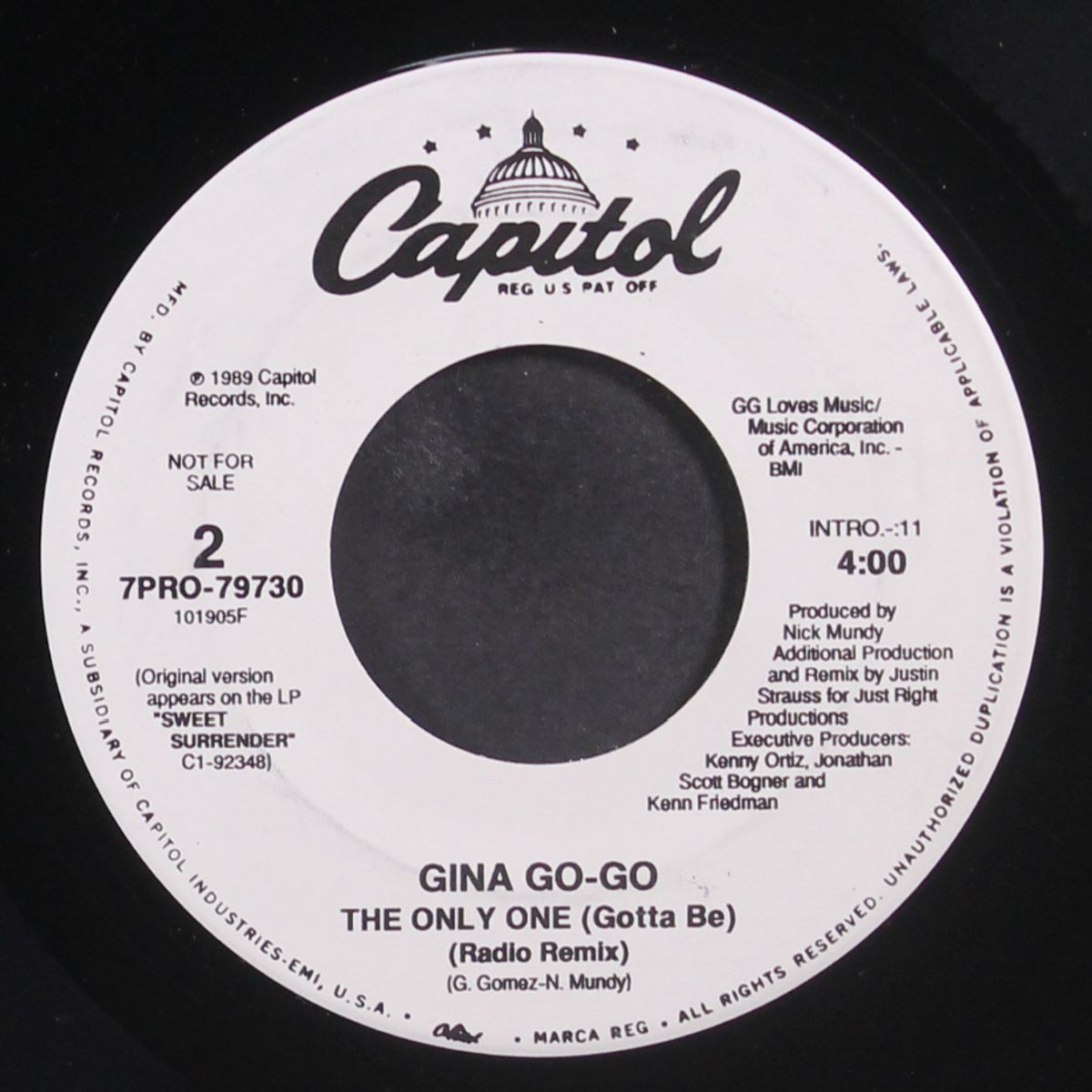 the only one by GINA GO-GO