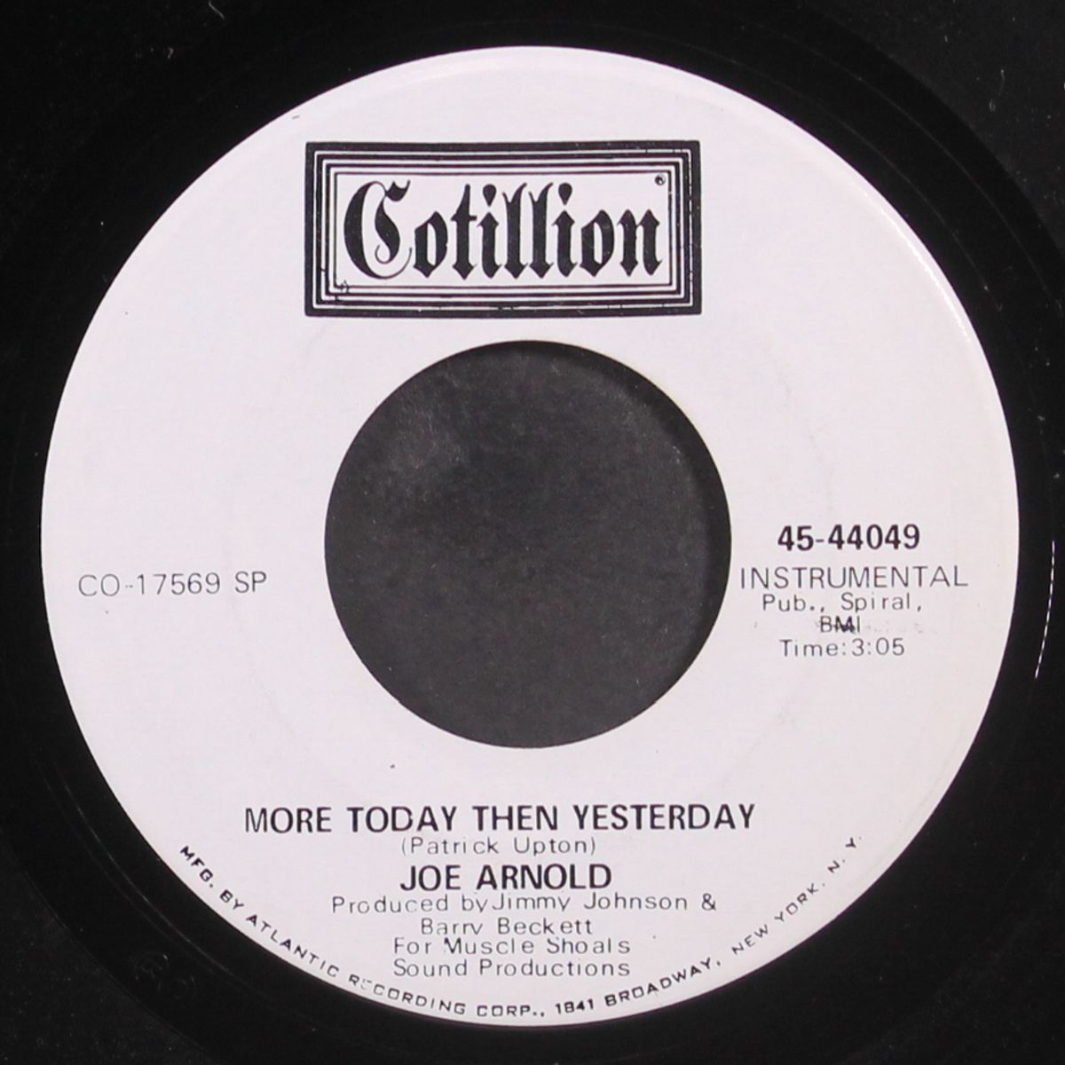 more today than yesterday / marley purt drive by JOE ARNOLD