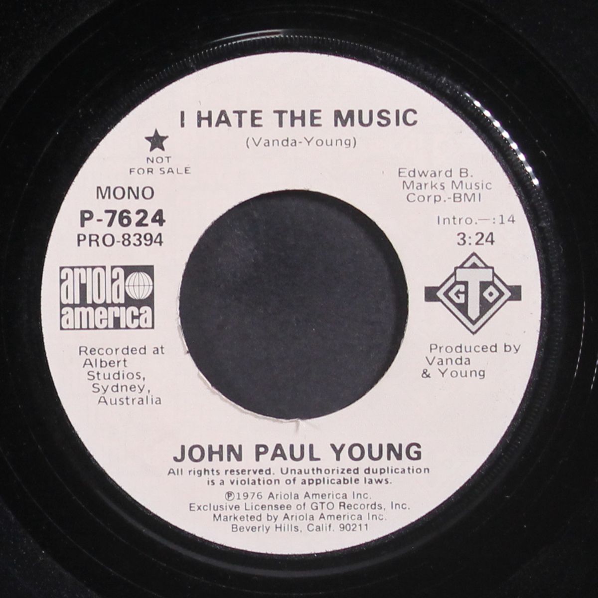 i hate the music by JOHN PAUL YOUNG