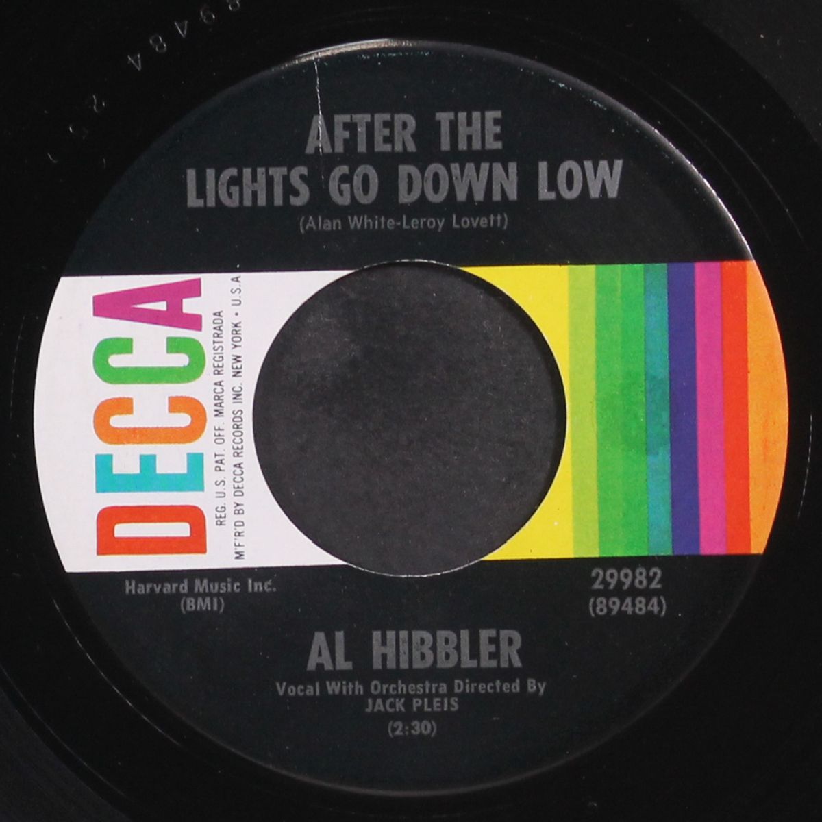 after the lights go down low / i was telling her about you by AL HIBBLER