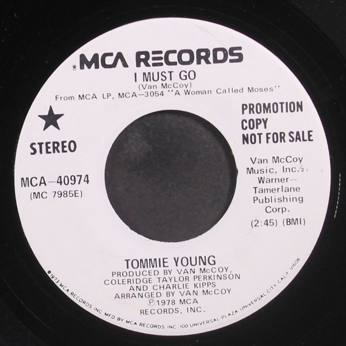 i must go / same by TOMMIE YOUNG