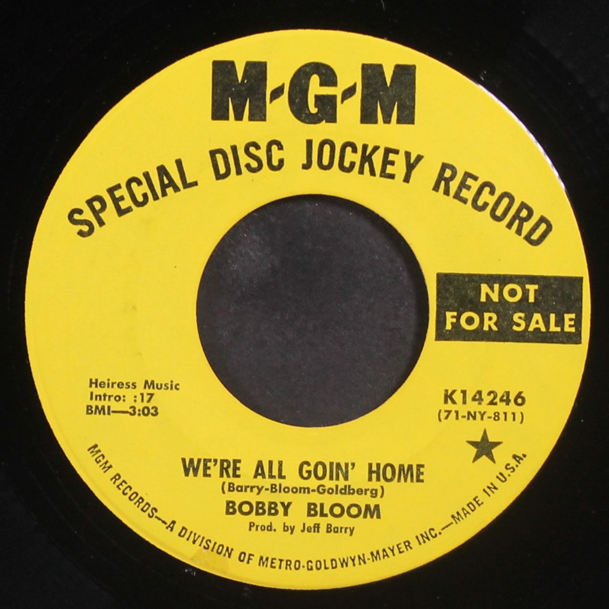 we're all goin' home / careful not to break the spell by BOBBY BLOOM