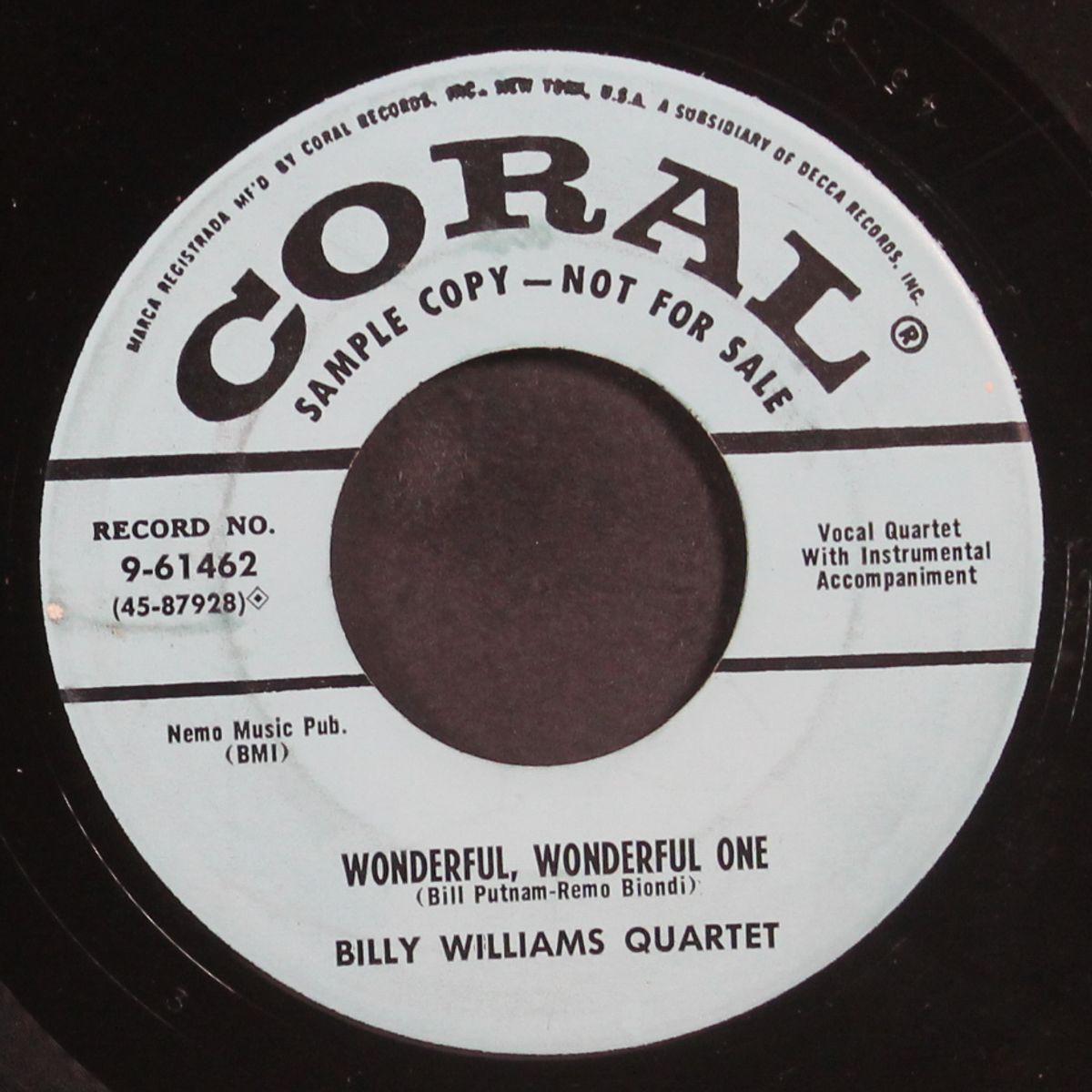 glory of love / wonderful, wonderful one by BILLY WILLIAMS QUARTET