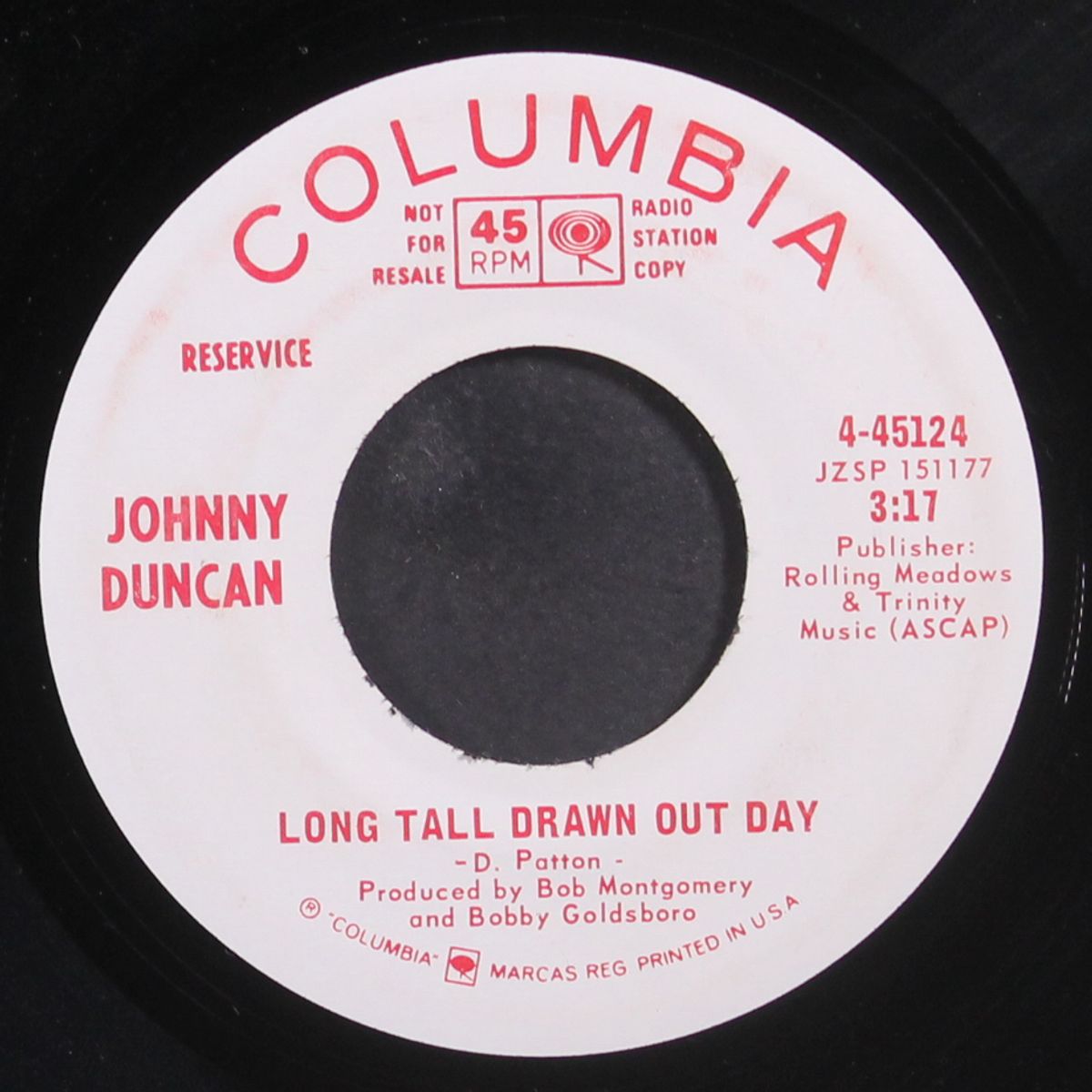 you're gonna need a man / long tall drawn out day by JOHNNY DUNCAN
