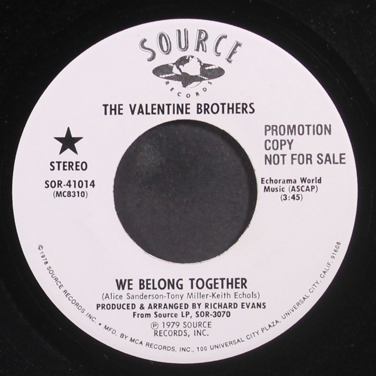 we belong together / same by VALENTINE BROTHERS