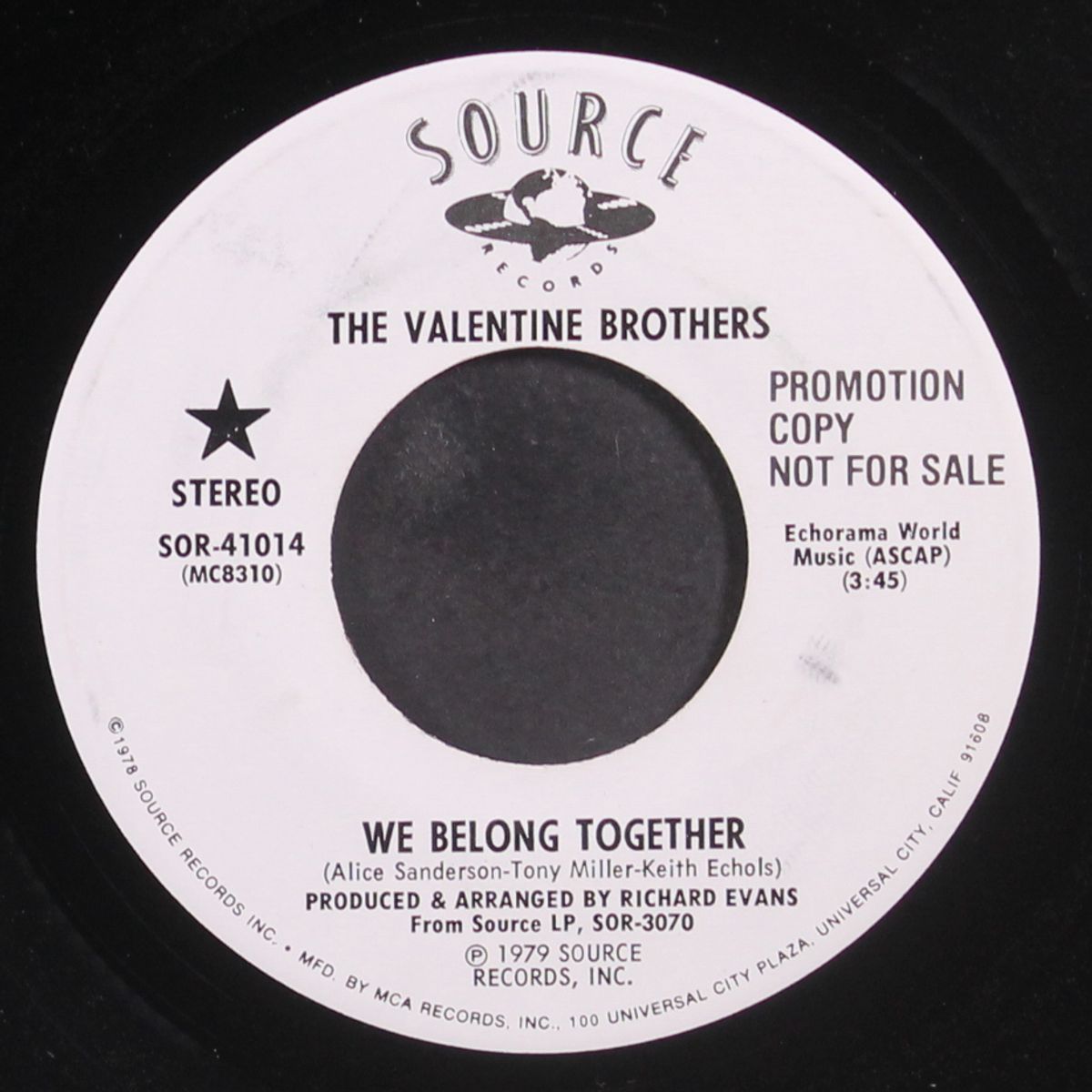 we belong together / same by VALENTINE BROTHERS