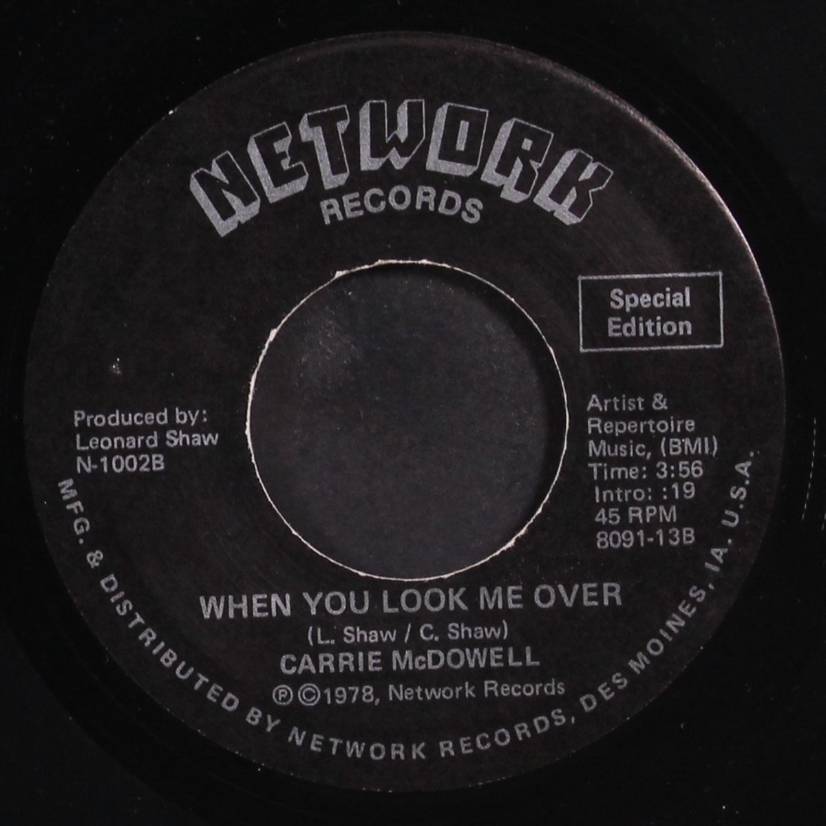 fallin' too fast / when you look me over by CARRIE MCDOWELL